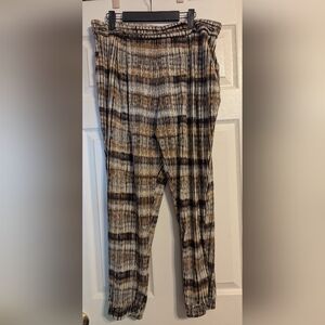 Kate & Mallory Earth Tone Patterned Joggers NWOT